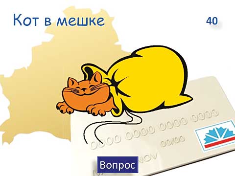 Картинка кот в мешке своя игра